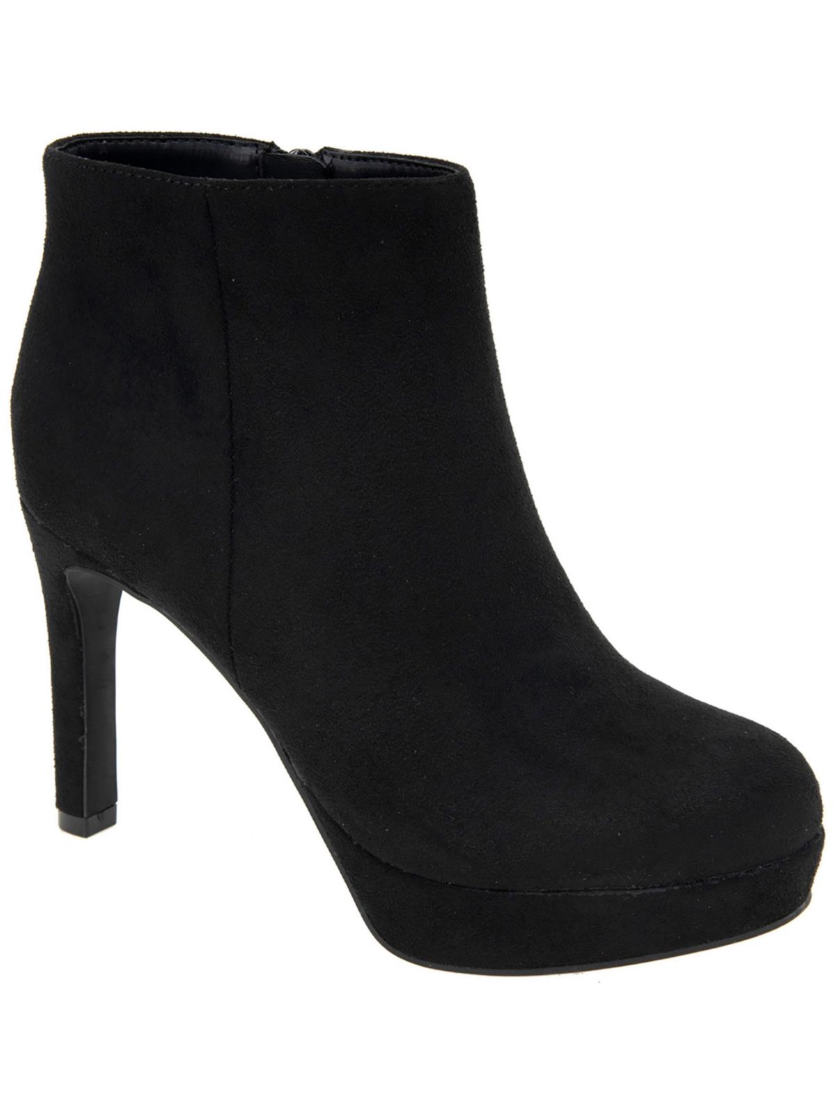 BCBGeneration Womens Jeanne Zipper Faux Leather Ankle Boots